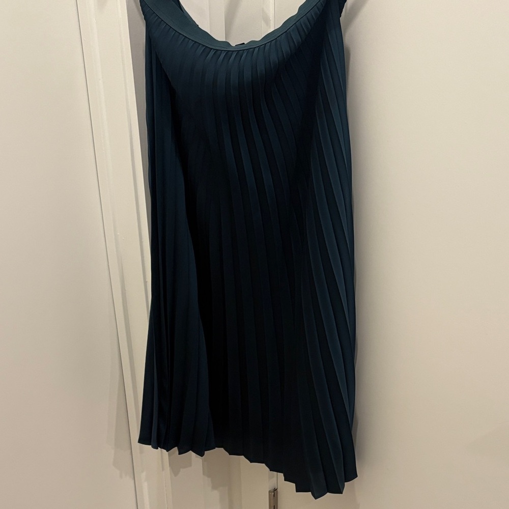 J Crew Green Pleated Skirt Small